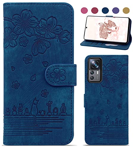 Bxithnr Handyhülle für Xiaomi 12T/ Xiaomi 12T Pro 5G Hülle, Leder Handy Tasche Klapphülle Brieftasche Magnetverschluss Flipcase Cover mit Standfunction für Xiaomi 12T/ Xiaomi 12T Pro 5G Hülle - Blau Bxithnr Handyhülle für Xiaomi 12T/ Xiaomi 12T Pro 5G Hülle, Leder Handy Tasche Klapphülle Brieftasche Magnetverschluss Flipcase Cover mit Standfunction für Xiaomi 12T/ Xiaomi 12T Pro 5G Hülle - Blau von Bxithnr
