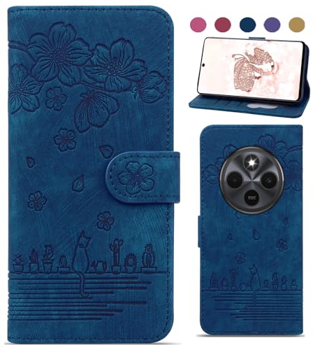 Bxithnr Handyhülle für Xiaomi Redmi 14C 4G/Redmi A4 5G/Xiaomi Poco C75 Hülle, Leder Handy Tasche Klapphülle Brieftasche Magnetverschluss Flipcase Cover mit [Standfunction] [Kartenfach] - Blau von Bxithnr