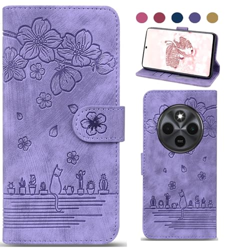 Bxithnr Handyhülle für Xiaomi Redmi 14C 4G/Redmi A4 5G/Xiaomi Poco C75 Hülle, Leder Handy Tasche Klapphülle Brieftasche Magnetverschluss Flipcase Cover mit [Standfunction] [Kartenfach] - Lila von Bxithnr