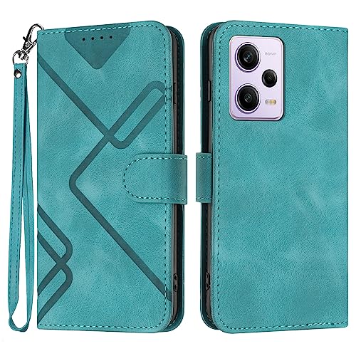 Bxithnr Handyhülle für Xiaomi Redmi Note 12 Pro Hülle, Premium Leder Handy Klappbare Stoßfeste Flipcase Cover [Standfunktion] [Kartenfächern] Schutzhülle Tasche auch für Xiaomi Poco X5 Pro 5G - Grün von Bxithnr