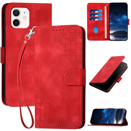 Bxithnr Handyhülle für iPhone 11 Hülle Tasche mit Premium Leder [Kartenfach] [Standfunktion] Flip Case Cover Schutzhülle für iPhone 11 - Rot von Bxithnr