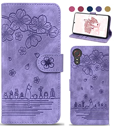 Bxithnr Hülle für Samsung Galaxy Xcover 5 Handyhülle, Premium Leder Tasche Klapphülle Brieftasche Magnetverschluss Flipcase Cover mit Standfunction für Samsung Galaxy Xcover 5 Hülle - Lila von Bxithnr