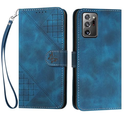 Handyhülle für Samsung Galaxy Note 20 Ultra Hülle Tasche mit Premium Leder [Kartenfach] [Standfunktion] Flip Case Cover Schutzhülle für Samsung Galaxy Note 20 Ultra - Blau von Bxithnr