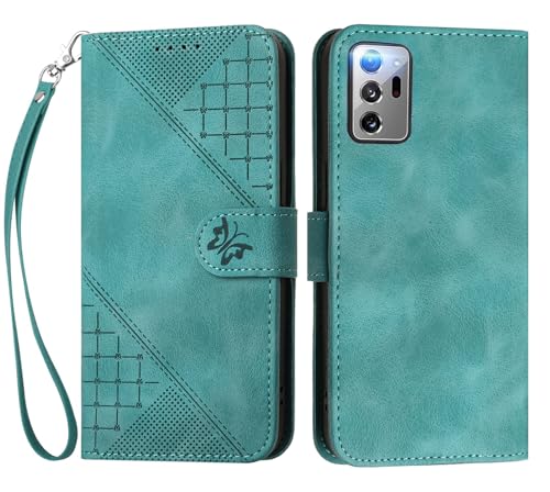 Handyhülle für Samsung Galaxy Note 20 Ultra Hülle Tasche mit Premium Leder [Kartenfach] [Standfunktion] Flip Case Cover Schutzhülle für Samsung Galaxy Note 20 Ultra - Grün von Bxithnr