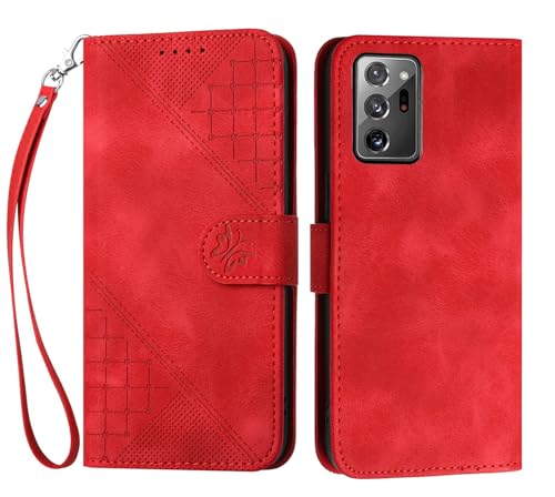 Handyhülle für Samsung Galaxy Note 20 Ultra Hülle Tasche mit Premium Leder [Kartenfach] [Standfunktion] Flip Case Cover Schutzhülle für Samsung Galaxy Note 20 Ultra - Rot von Bxithnr