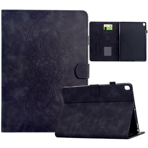 Hülle für Galaxy Tab S6 Lite 10,4 Zoll 2024/2022/2020 (SM-P620/ P625/ P610/ P613/ P615/P619) mit Pencil Halter, Smart Cover aus PU-Leder mit Standfunktion, Magnetverschluss (Schwarz) von Bxithnr