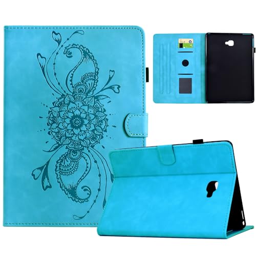 Hülle für Samsung Galaxy Tab A6 10.1 Zoll SM-T580 / T585 2016 mit Pencil Halter, Smart Cover aus PU-Leder mit Standfunktion, Magnetverschluss (Himmelblau) von Bxithnr