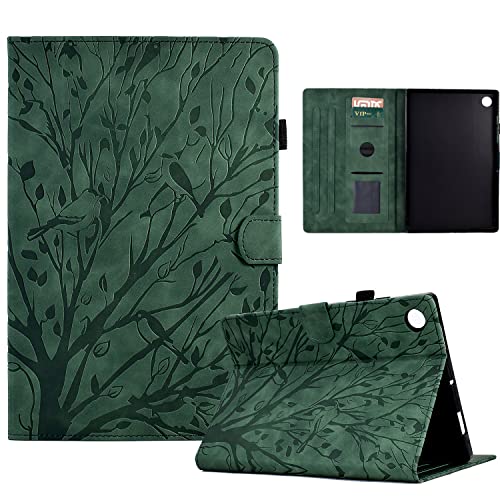 Hülle für Samsung Galaxy Tab A9+ / A9 Plus 11'' 2023 (SM-X210) Tablet Schutzhülle Vogel&Baum PU Leder Brieftasche Flip Cover Stand Kartensteckplatz Stifthalter für Samsung Galaxy Tab A9 Plus - Grün von Bxithnr