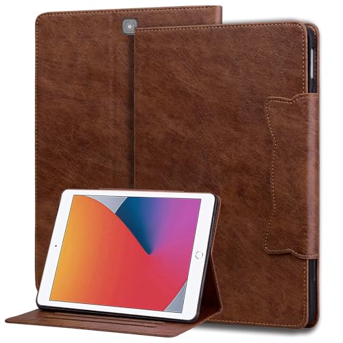 Hülle für Samsung Galaxy Tab S2 9.7'' SM-T810 /T815 /T815 /T819, Premium Leder Leichte Geschäftshülle mit Ständer, Kartenfächer, Automatische Wake/Sleep für Galaxy Tab S2, Braun von Bxithnr