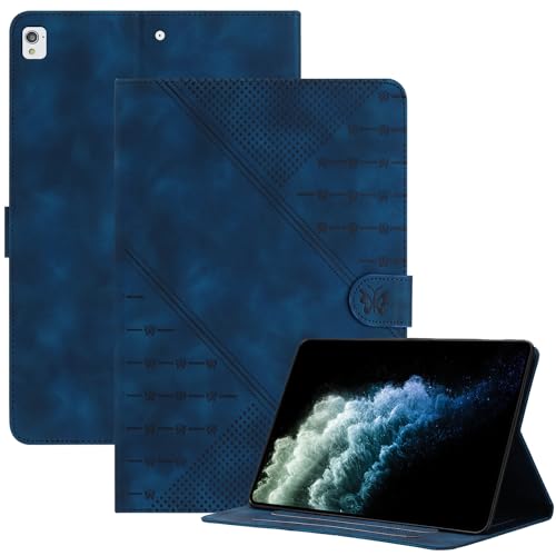 iPad 10.2 Hülle Vintage-Schmetterling PU Leder Brieftasche Flip Case Stand Kartensteckplatz Tablet Schutzhülle für iPad 9 2021, iPad 8. Generation Hülle 2020/iPad 7 Hülle 2019 - Saphirblau von Bxithnr