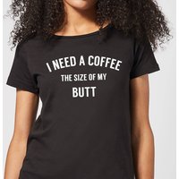 Coffee Butt Women's T-Shirt - Black - 3XL von By IWOOT