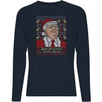 DC Justice League Core Make Christmas Great Again Unisex Long Sleeve T-Shirt - Navy - M von By IWOOT