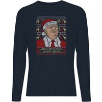 DC Justice League Core Make Christmas Great Again Unisex Long Sleeve T-Shirt - Navy - XS von By IWOOT