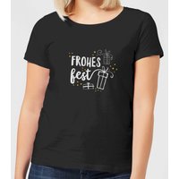 Frohes Fest Frauen T-Shirt - Schwarz - 3XL von By IWOOT