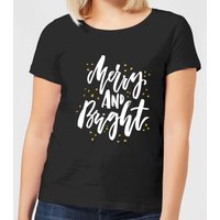 Merry and Bright Women's T-Shirt - Black - 3XL von By IWOOT