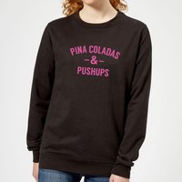 Pina Coladas and Pushups Women's Sweatshirt - Black - 5XL von By IWOOT