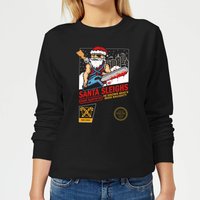 Santa Sleighs - Damen Weihnachtspullover – Schwarz - 5XL von By IWOOT