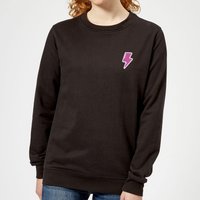 Small Lightning Bolt Women's Sweatshirt - Black - 5XL von By IWOOT