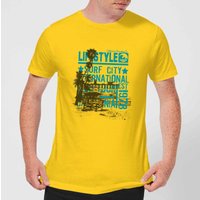 Surf City Men's T-Shirt - Yellow - XS von By IWOOT
