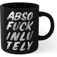 The Motivated Type Absofuckinlutely Mug - Black von By IWOOT