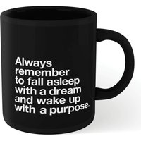 The Motivated Type Fall Asleep With A Dream Mug - Black von By IWOOT