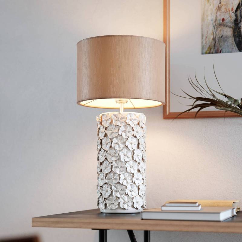 By Rydéns Tischleuchte Fiore, beige, Keramik, Höhe 54 cm von By Rydéns