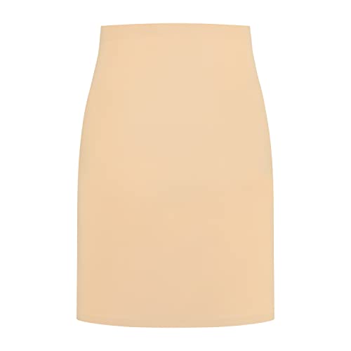 Bye Bra Unsichtbarer Unterrock, Figurformender High Waist Unterrock, leichte Bauchkontrolle, Nahtlose Shapewear, schlankende Unterwäsche, Hautfarbe und Schwarz, S-XL von Bye Bra