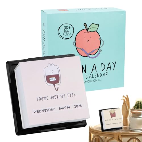 Daily Puns 2025 Desk Calendar,Funny Desk Calendar A Pun A Day Kalender 2025,12-Monats-Tischkalenderplaner Decorative Desktop Calendar Daily Humor Calendar for Office, Table, Shelf Daily Puns 2025 Desk Calendar,Funny Desk Calendar A Pun A Day Kalender 2025,12-Monats-Tischkalenderplaner Decorative Desktop Calendar Daily Humor Calendar for Office, Table, Shelf von Byffoer