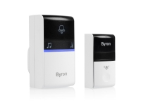 Byron DBY-23412 Funk-Türklingelset B412, Schwarz, Grau, 80 dB, Haus, Büro, IP44, 10 Stück(e), 1 Stück(e) von Byron