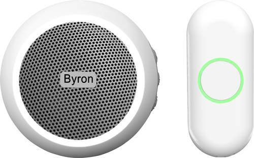 Byron DBY-23532 Funkklingel Komplett-Set selbst bespielbar, mit Blinklicht von Byron