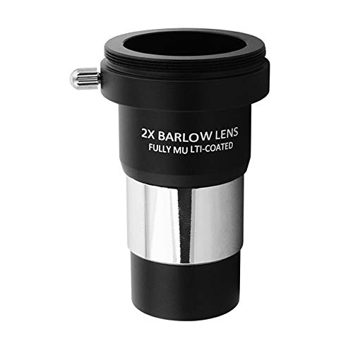 Bysameyee Barlowlinse 2X, 3,2 cm (1,25 Zoll) vollständig mehrfach beschichtetes Metall Barlowlinse mit M42 Gewinde Kamera Connect Interface für Teleskop Okular von Bysameyee