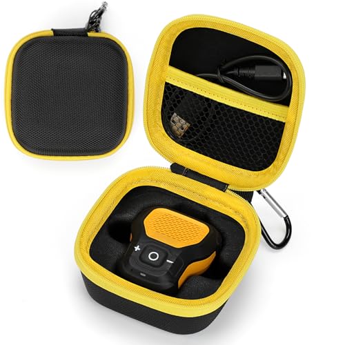 Bysameyee Storage Hard Case Compatible with DeWALT Bluetooth Speaker, Magnetic Clip On Wireless Portable Mini Speaker Storage Holder Bag (Box Only) von Bysameyee