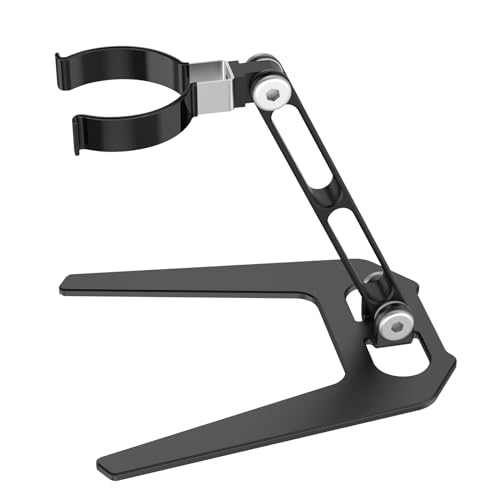 Bysameyee Vereinfachte Metallhalterung für digitales Mikroskop, verstellbare Standhalterung aus Aluminiumlegierung für USB-Mikroskop/kabelloses Mikroskop (nur Halterung) (schwarz) von Bysameyee