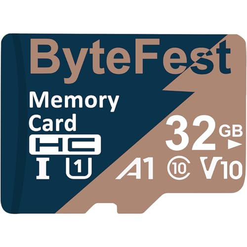 ByteFest 32GB microSD-Karte mit Adapter, Schnelle MicroSDHC UHS-I Speicherkarte U1 C10 A1 Full HD Video für Handy MP3 Player Dashcam Kamera ByteFest 32GB microSD-Karte mit Adapter, Schnelle MicroSDHC UHS-I Speicherkarte U1 C10 A1 Full HD Video für Handy MP3 Player Dashcam Kamera von ByteFest