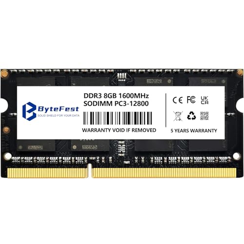 ByteFest DDR3 RAM 8GB 1600MHz SODIMM CL11 1.35V 204 Pin Gaming Arbeitsspeicher DDR3 für Laptop Speicher ByteFest DDR3 RAM 8GB 1600MHz SODIMM CL11 1.35V 204 Pin Gaming Arbeitsspeicher DDR3 für Laptop Speicher von ByteFest