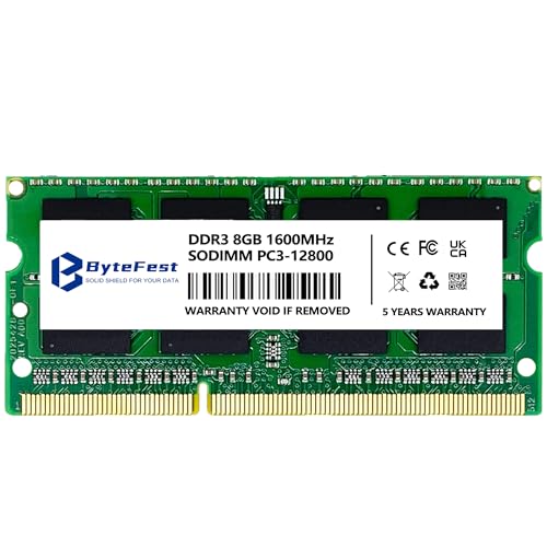 ByteFest DDR3 RAM 8GB 1600MHz SODIMM CL11 1.35V 204 Pin Gaming Speicher für Laptop ByteFest DDR3 RAM 8GB 1600MHz SODIMM CL11 1.35V 204 Pin Gaming Speicher für Laptop von ByteFest
