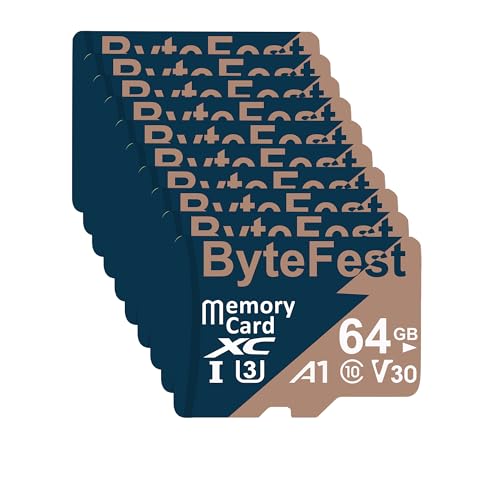 ByteFest Micro-SD-Karte mit 20 Adaptern, UHS-I U3 High-Speed-TF-Karte, C10 A1 V30 4K UHD Video, microSDXC Flash-Speicherkarte für Überwachung, Sicherheitskameras, Drohnen-Spielkonsolen, 20 Stück ByteFest Micro-SD-Karte mit 20 Adaptern, UHS-I U3 High-Speed-TF-Karte, C10 A1 V30 4K UHD Video, microSDXC Flash-Speicherkarte für Überwachung, Sicherheitskameras, Drohnen-Spielkonsolen, 20 Stück von ByteFest