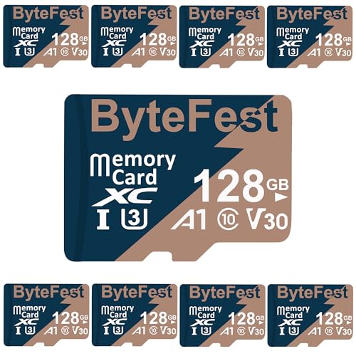 ByteFest Micro-SD-Karte mit 50 Adaptern, UHS-I U3 TF-Karte, C10, V30, 4K UHD Video, A1, microSDXC Flash-Speicherkarte für Überwachung, Sicherheitskameras, Drohnen-Spielekonsolen, 50 Stück ByteFest Micro-SD-Karte mit 50 Adaptern, UHS-I U3 TF-Karte, C10, V30, 4K UHD Video, A1, microSDXC Flash-Speicherkarte für Überwachung, Sicherheitskameras, Drohnen-Spielekonsolen, 50 Stück von ByteFest