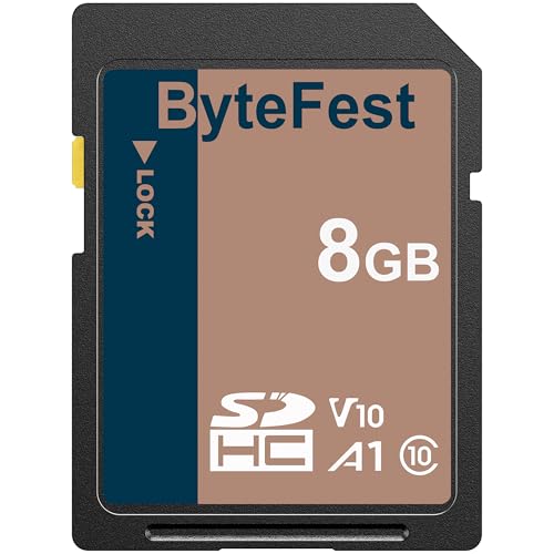 ByteFest SD Karte 8GB, Speicherkarte SDHC, Class 10, U1, V10, A1, Full HD Video, Memory Card für Kamera, DSLR ByteFest SD Karte 8GB, Speicherkarte SDHC, Class 10, U1, V10, A1, Full HD Video, Memory Card für Kamera, DSLR von ByteFest