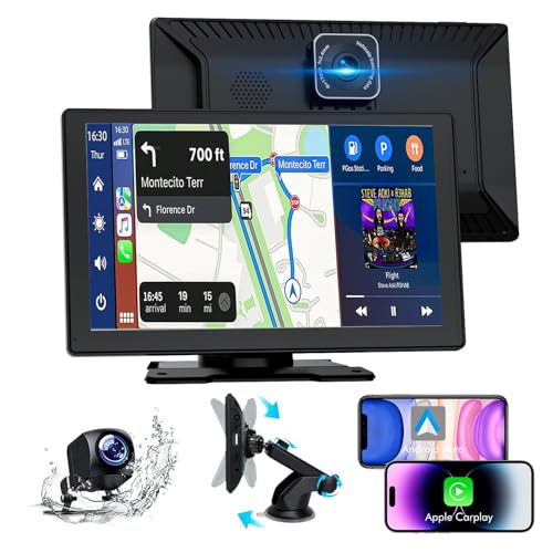 Carplay Display, 9" Apple carplay, Android Auto Display mit 1080P HD Rückfahrkamera & Frontkamera, GPS Navigation, Freisprecheinrichtung, Mirror Link, FM, Einfacher Einbau Carplay Display, 9" Apple carplay, Android Auto Display mit 1080P HD Rückfahrkamera & Frontkamera, GPS Navigation, Freisprecheinrichtung, Mirror Link, FM, Einfacher Einbau von Bytelink