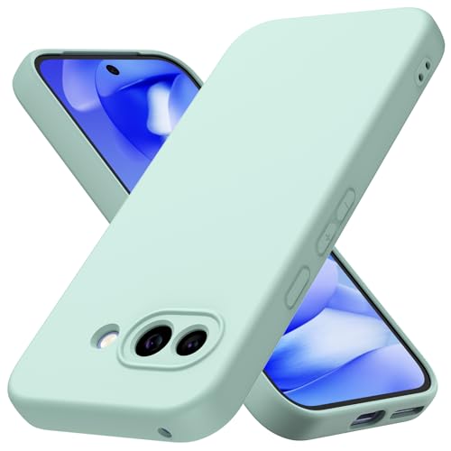 Byvuwiay Hülle kompatibel mit Google Pixel 9a Hülle, weiche TPU Flüssigsilikonhülle, Handyhülle Stoßfest Kratzfest Schutzhülle Google Pixel 9a Case, Mint von Byvuwiay