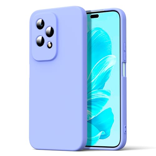 Byvuwiay Hülle kompatibel mit Honor 200 Lite Hülle, weiche TPU Flüssigsilikonhülle, Handyhülle Stoßfest Kratzfest Schutzhülle Honor 200 Lite Case, Lila von Byvuwiay