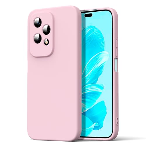 Byvuwiay Hülle kompatibel mit Honor 200 Lite Hülle, weiche TPU Flüssigsilikonhülle, Handyhülle Stoßfest Kratzfest Schutzhülle Honor 200 Lite Case, Rosa von Byvuwiay