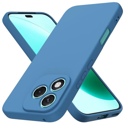 Byvuwiay Hülle kompatibel mit Honor 400 Lite Hülle, weiche TPU Flüssigsilikonhülle, Handyhülle Stoßfest Kratzfest Schutzhülle Honor 400 Lite Case, Blau von Byvuwiay
