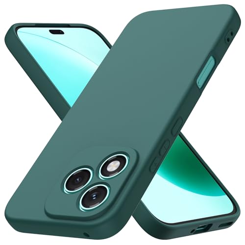 Byvuwiay Hülle kompatibel mit Honor 400 Lite Hülle, weiche TPU Flüssigsilikonhülle, Handyhülle Stoßfest Kratzfest Schutzhülle Honor 400 Lite Case, Dunkelgrün von Byvuwiay