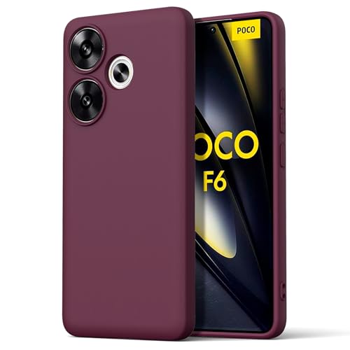 Byvuwiay Hülle kompatibel mit Xiaomi Poco F6 Hülle, weiche TPU Flüssigsilikonhülle, Handyhülle Stoßfest Kratzfest Schutzhülle Xiaomi Poco F6, Weinrot Byvuwiay Hülle kompatibel mit Xiaomi Poco F6 Hülle, weiche TPU Flüssigsilikonhülle, Handyhülle Stoßfest Kratzfest Schutzhülle Xiaomi Poco F6, Weinrot von Byvuwiay