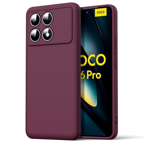 Byvuwiay Hülle kompatibel mit Xiaomi Poco F6 Pro Hülle, weiche TPU Flüssigsilikonhülle, Handyhülle Stoßfest Kratzfest Schutzhülle Xiaomi Poco F6 Pro, Weinrot Byvuwiay Hülle kompatibel mit Xiaomi Poco F6 Pro Hülle, weiche TPU Flüssigsilikonhülle, Handyhülle Stoßfest Kratzfest Schutzhülle Xiaomi Poco F6 Pro, Weinrot von Byvuwiay