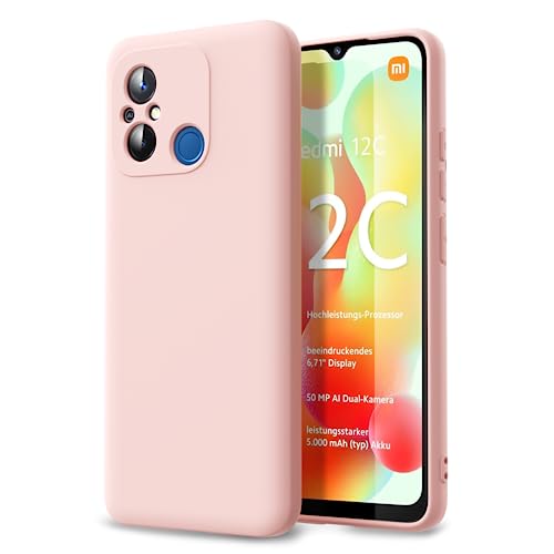 Byvuwiay Hülle kompatibel mit Xiaomi Redmi 12C Hülle, weiche TPU Flüssigsilikonhülle, Handyhülle Stoßfest Kratzfest Schutzhülle Xiaomi Redmi 12C Case, Rosa Byvuwiay Hülle kompatibel mit Xiaomi Redmi 12C Hülle, weiche TPU Flüssigsilikonhülle, Handyhülle Stoßfest Kratzfest Schutzhülle Xiaomi Redmi 12C Case, Rosa von Byvuwiay