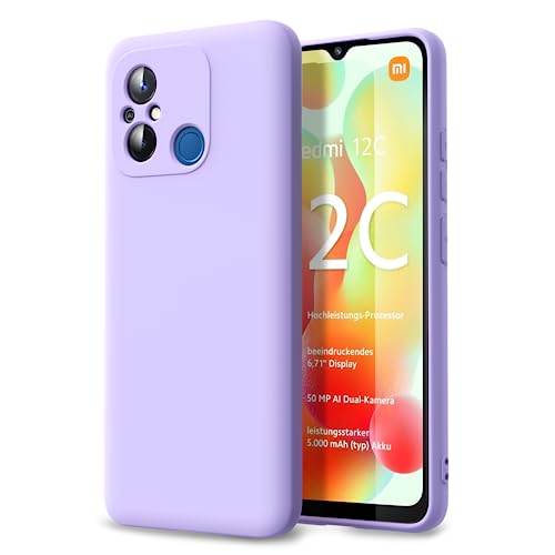 Byvuwiay Hülle kompatibel mit Xiaomi Redmi 12C Hülle, weiche TPU Flüssigsilikonhülle, Handyhülle Stoßfest Kratzfest Schutzhülle Xiaomi Redmi 12C Case-Helles Lila Byvuwiay Hülle kompatibel mit Xiaomi Redmi 12C Hülle, weiche TPU Flüssigsilikonhülle, Handyhülle Stoßfest Kratzfest Schutzhülle Xiaomi Redmi 12C Case-Helles Lila von Byvuwiay