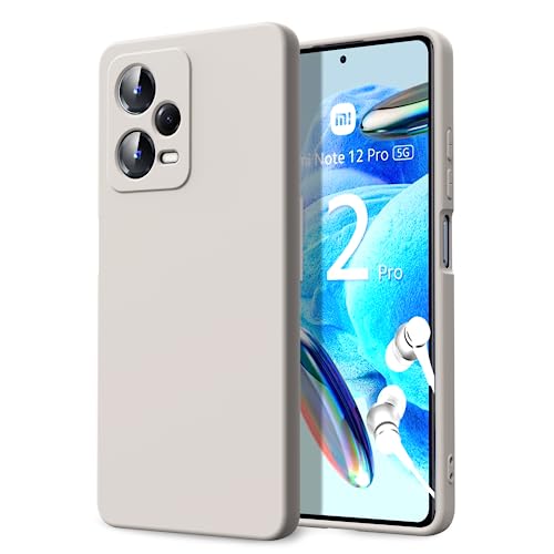 Byvuwiay Hülle kompatibel mit Xiaomi Redmi Note 12 Pro 5G Hülle, weiche TPU Flüssigsilikonhülle, Handyhülle Stoßfest Kratzfest Schutzhülle Xiaomi Redmi Note 12 Pro 5G Case-lila von Byvuwiay